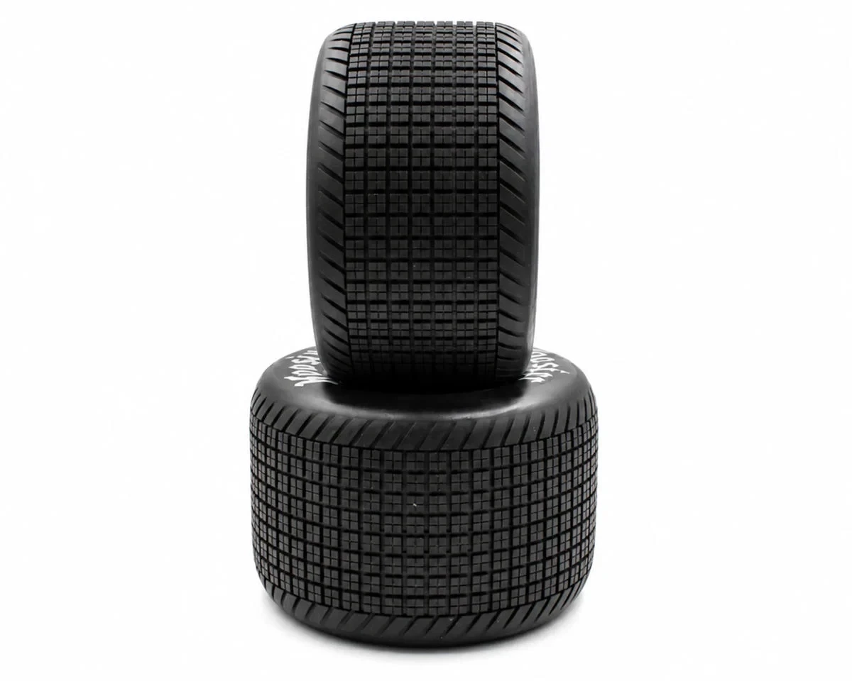 1RC Racing 1/7 Sprint Car Pre-Mounted Rear Tires (Black) (2) (Soft)