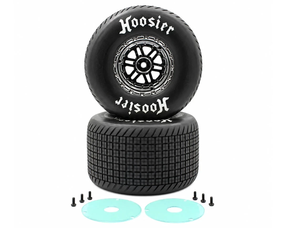 1RC Racing 1/7 Sprint Car Pre-Mounted Rear Tires (Chrome) (2) (Standard)