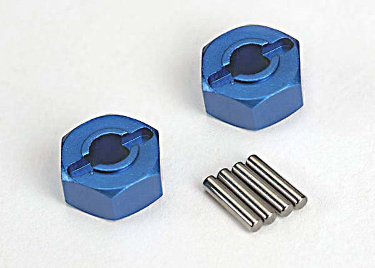 Traxxas 1654X 12mm Hex Aluminum Wheel Hub (Blue)