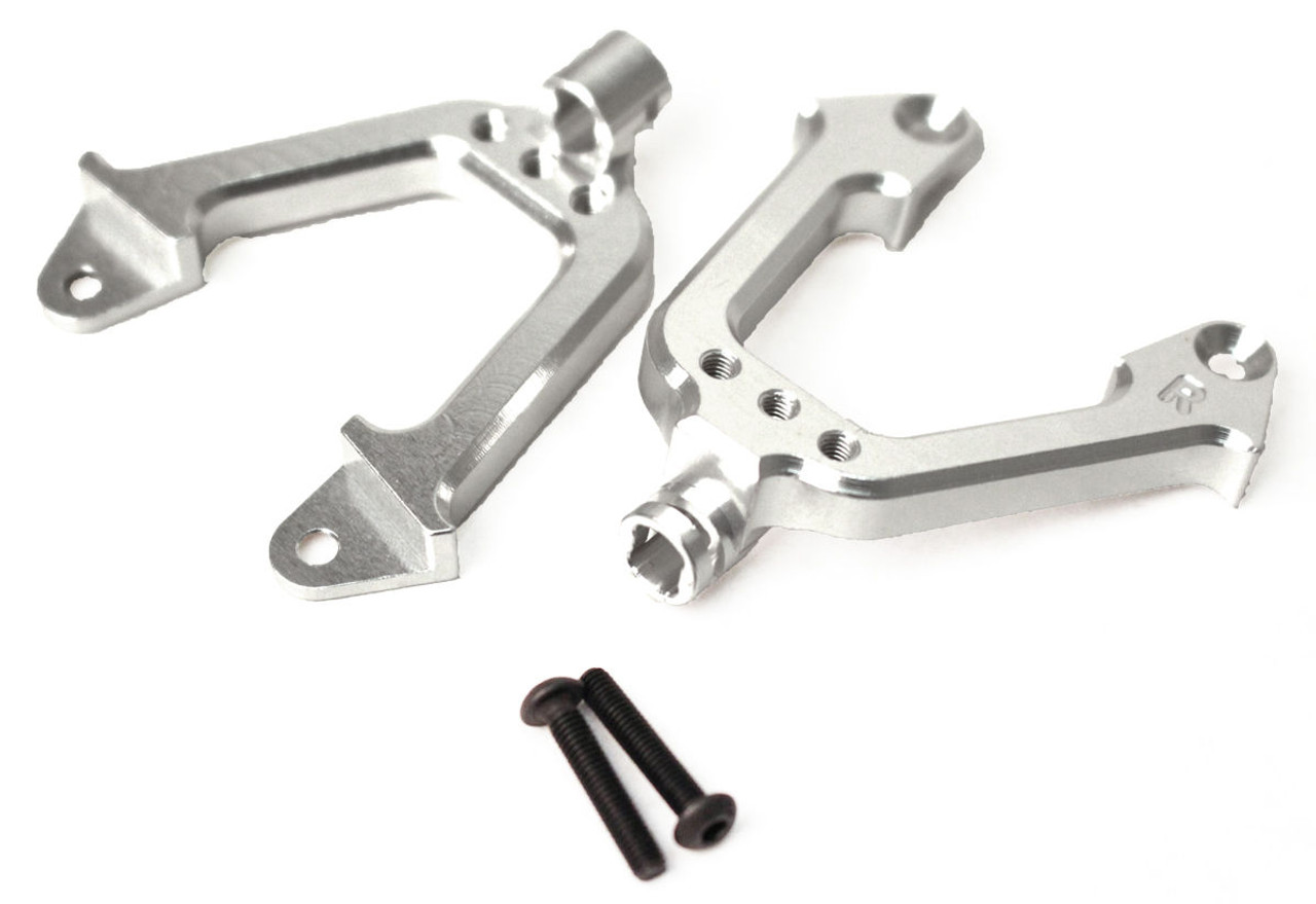 Racers Edge 1832S SCX10 Aluminum Rear Shock Tower Hoops, Silver