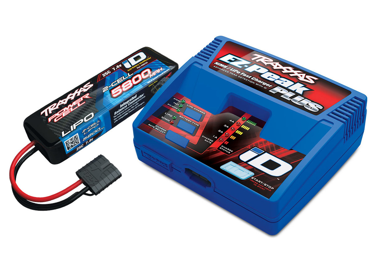 Traxxas EZ-Peak 2S Single "Completer Pack" Multi-Chemistry Battery Charger w/One Power Cell Battery (5800mAh)