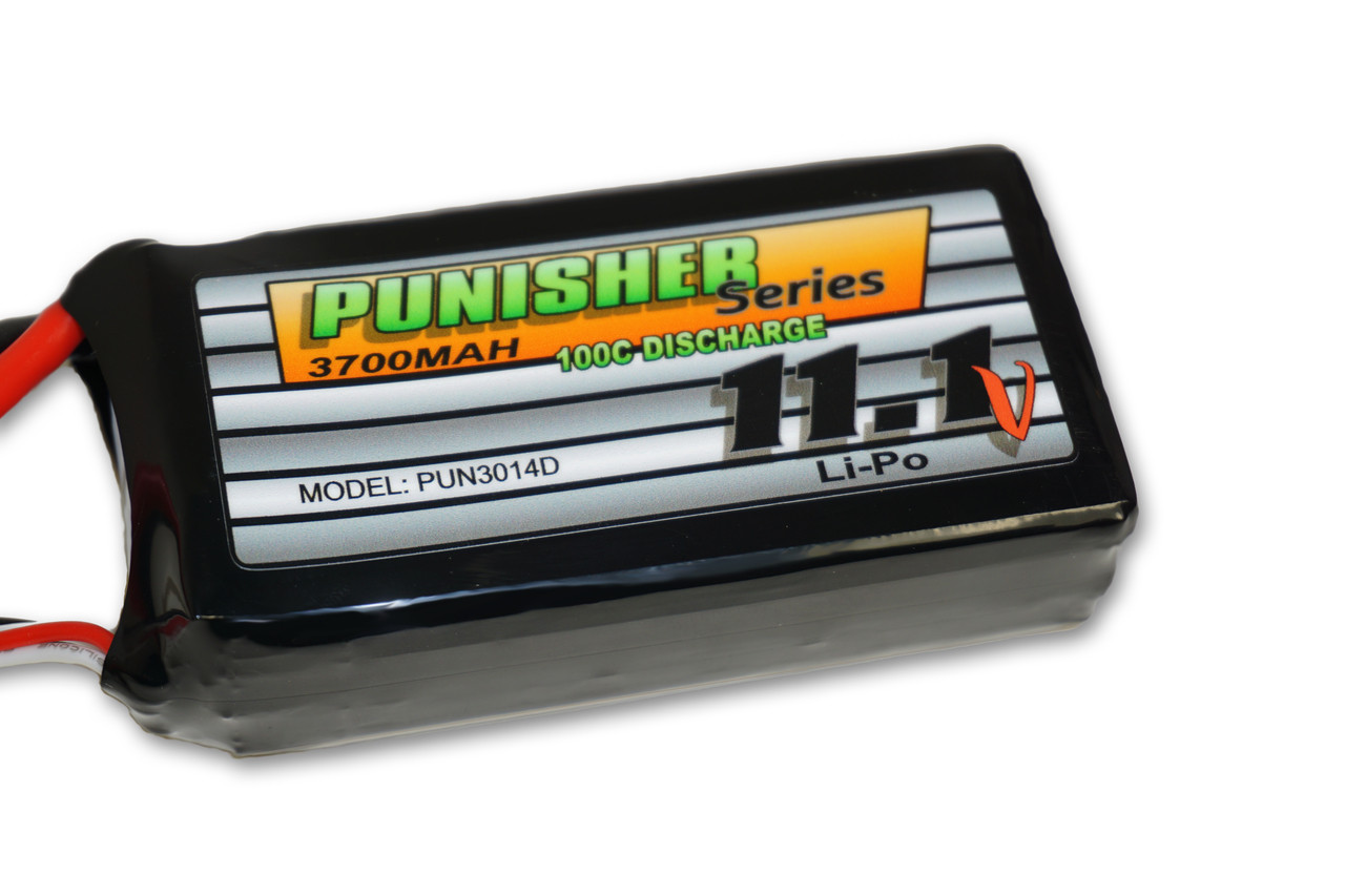 Punisher Series "Shorty Pack" 3700mah 100C 3cell Lipo (Deans) 11.1V Battery