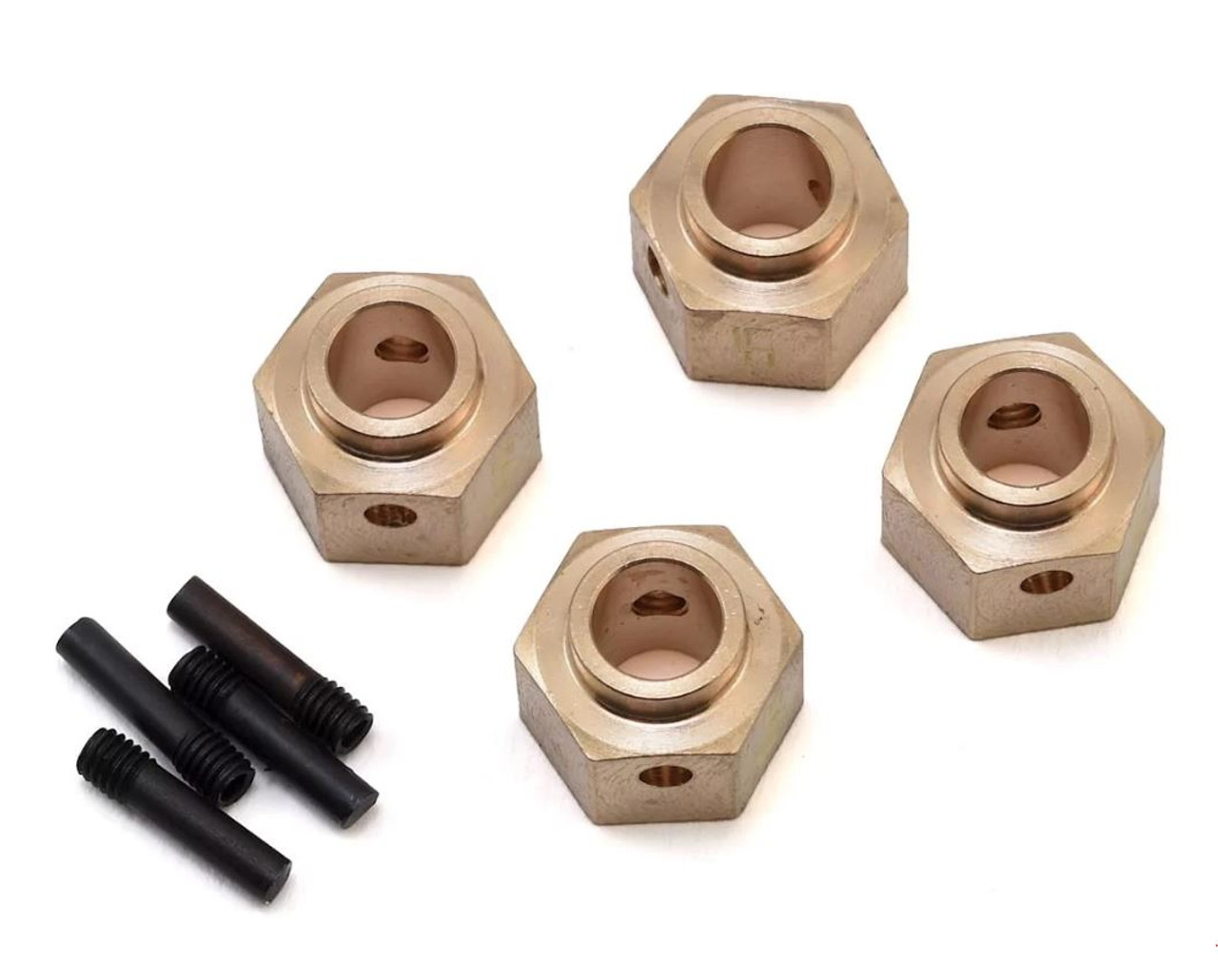 Yeah Racing Traxxas TRX-4 12mm Brass Hex Adapter w/8mm Offset (4)