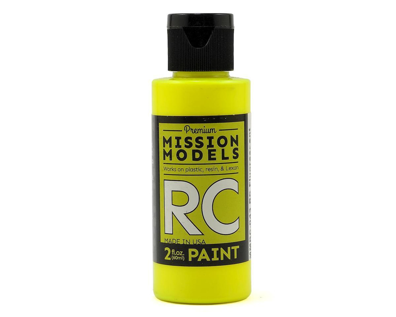 Mission Models RC043 Fluorescent Racing Yellow Acrylic Lexan Body Paint (2oz)