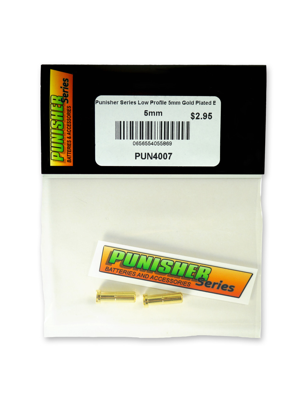 Punisher Series PUN4007 Low Profile 5mm Gold Plated Bullet Connector