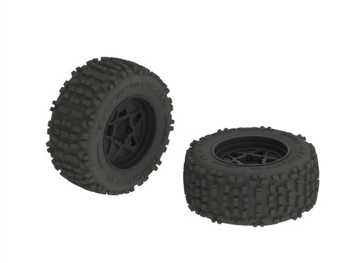 Arrma Dboots 'Back-Flip Mt 6S' Pre-Mounted Tires (Black) (2)