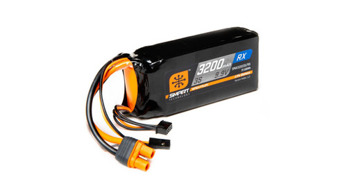 Spektrum 3S Smart LiFe ECU Battery Pack 9.9V/3200mAh w/IC3 & Servo Connector (SPMX32003SLFRX)