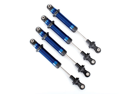 Traxxas 8160X GTS Shocks, Assembled, Anodized Aluminum (for use with #8140X TRX-4 Long Arm Lift Kit) (Blue)