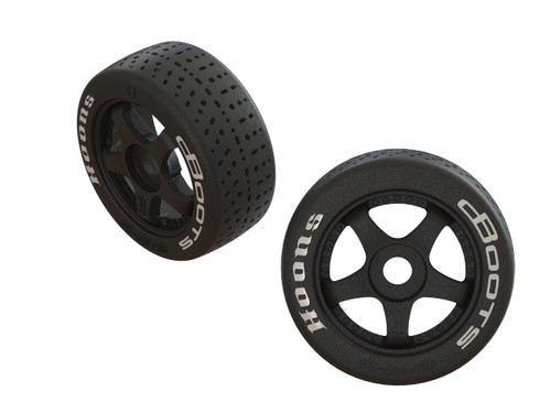 Arrma 550062 Dboots Hoons 42/100 2.9 Belted 5 Spoke Tires & Wheel Set (Black)