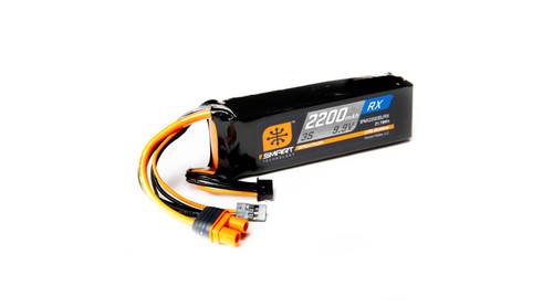 Spektrum 2200mAh 3S 9.9V Smart LiFe ECU Battery Pack w/IC3 & Servo Connector