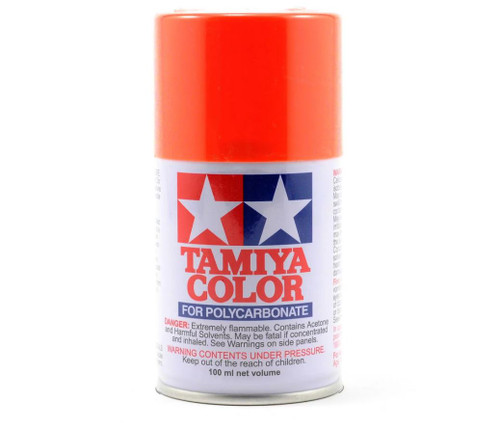 Tamiya 86007 PS-7 Orange Lexan Spray Paint (3oz)