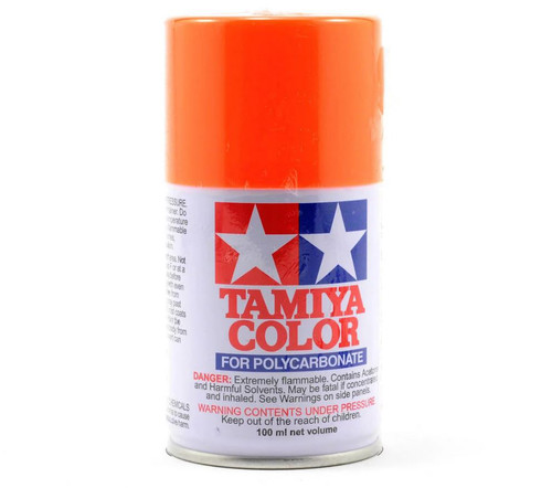 Tamiya 86024 PS-24 Fluorescent Orange Lexan Spray Paint (3oz)