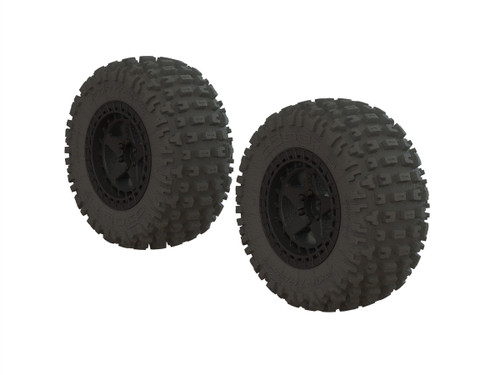 Arrma 550042 dBoots Fortress SC Tire Set Glued Black (2)