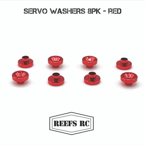 Reefs RC Servo Washers, 8pk, Red