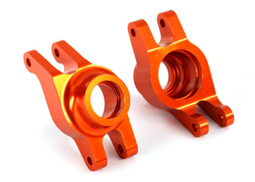 Traxxas 8952A Rear Aluminum Stub Axle Carriers, Orange, Maxx