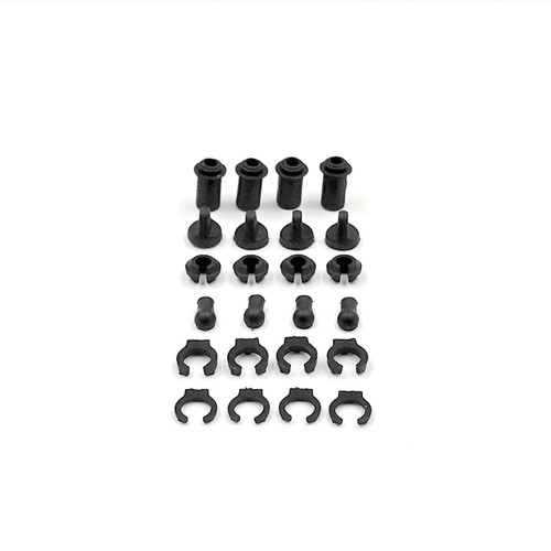 1RC Racing Plastic Shock Parts, 1/18 Mid/Spr