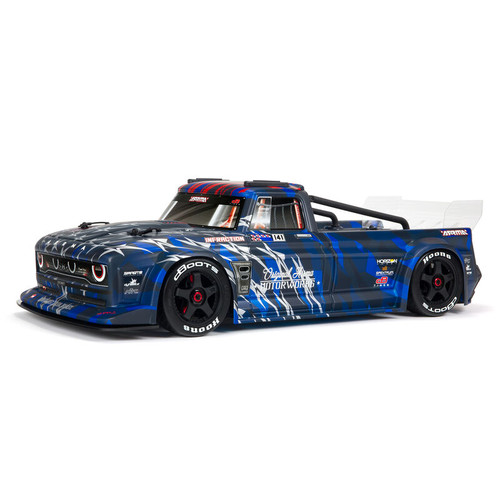 Arrma Infraction V2 6S BLX Brushless 1/7 RTR Electric 4WD Street Bash Truck, Blue w/DX3 2.4GHz Radio, Smart ESC and AVC