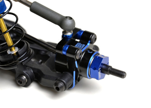 Exotek Racing 1959 B6.2 Rear Hub Set, Black/Blue Anodized