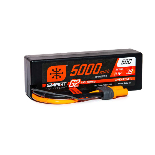 Spektrum 5000mAh 3S 11.1V Smart Battery G2 50C IC5