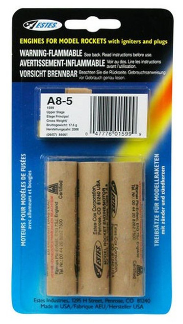 Estes A8-5 Model Rocket Engines (3pk)