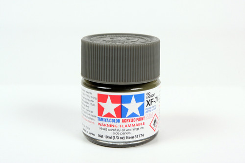 Tamiya 81774 Acrylic Mini XF74 Olive Drab Paint (10ml)