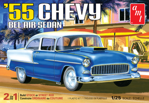 AMT 1119 1/25 1955 Chevy Bel Air Sedan Model Kit