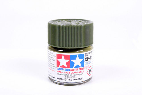 Tamiya 81781 Acrylic Mini XF81 Dark Green Paint (10ml)