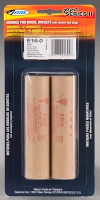 Estes E16-0 29mm Model Rocket Engines (2pk) (1695)