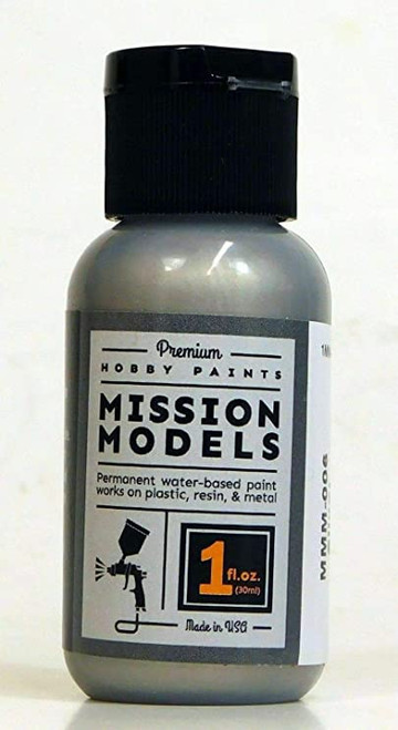 Mission Models MIOMMM-006 Acrylic Model Paint 1oz Bottle, Silver