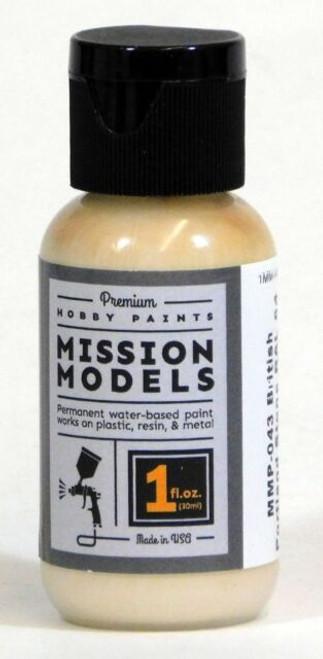 Mission Models MIOMMP-043 Acrylic Model Paint 1oz Bottle, British Portland Stone