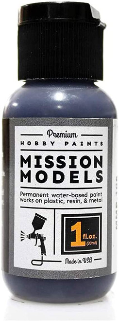 Mission Models MIOMMP-108 Acrylic Model Paint, 1 oz Bottle, Q1 Japanese Anti Glare Blue Black WWII Cowl