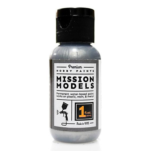 Mission Models MIOMMP-117 Acrylic Model Paint, 1 oz Bottle, High Low Visibility Light Grey (595), FS 36373