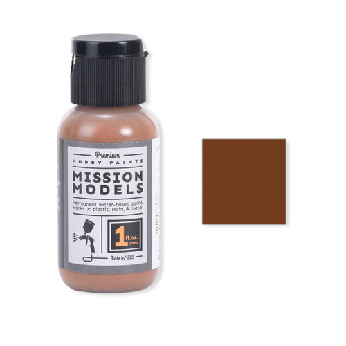 Mission Models MIOMMP-130 Acrylic Model Paint, 1oz Bottle, Earth Red Brown, FS 30117  MERDEC