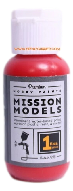 Mission Models MIOMMP-167 Acrylic Model Paint, 1oz Bottle, Transparent Red