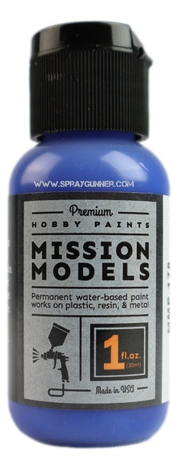 Mission Models MIOMMP-178 Acrylic Model Paint, 1oz Bottle, French Blue (Cobalt Blue)