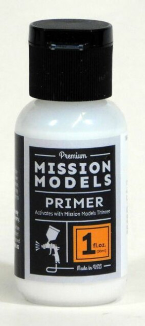 Mission Models MIOMMS-002 Acrylic Model Paint 1 oz Bottle, White Primer