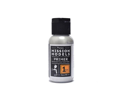 Mission Models MIOMMS-003 Acrylic Model Paint 1 oz Bottle, Grey Primer