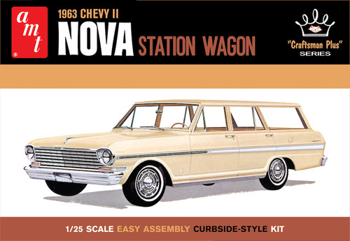 AMT 1/25 1963 Chevy II Nova Station Wagon Craftsman Model Kit