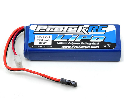 ProTek RC LiPo Receiver Battery Pack (7.4V/2300mAh) (Mugen/AE/8ight-X) w/ Balance Plug