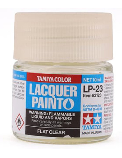 Tamiya 82123 Lacquer Paint LP-23 Flat Clear 10ml Bottle