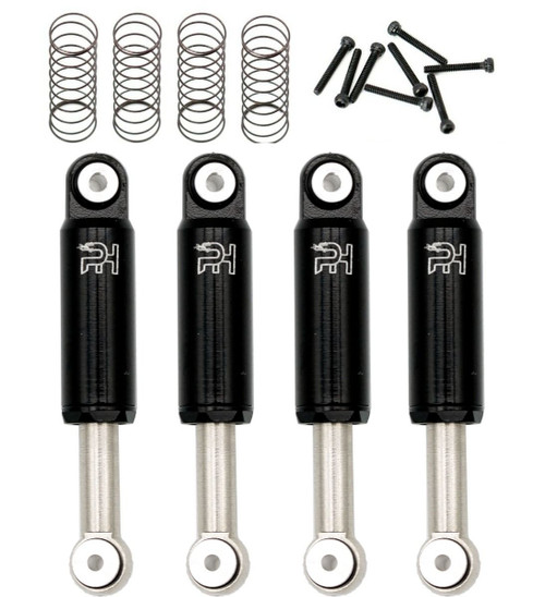 Power Hobby Aluminum 32mm Internal Spring Air Shocks Axial SCX24 (Black)