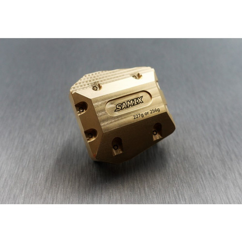 Samix SCX-6 Brass Differential Cover w/Tuning Weight (Gold)