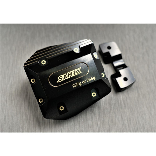 Samix SCX-6 Brass Differential Cover w/Tuning Weight (Black)