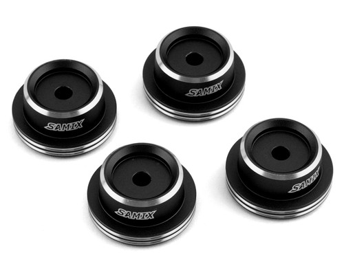 Samix SCX-6 Aluminum Shock Spring Cup (Black) (4)