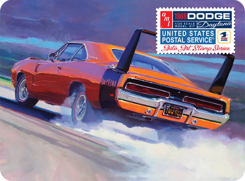 AMT 1/25 1969 Dodge Charger Daytona-USPS Stamp Collector Tin