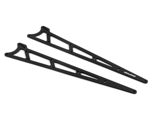 Traxxas 9462 Aluminum Wheelie Bar Side Plates, Charcoal Grey