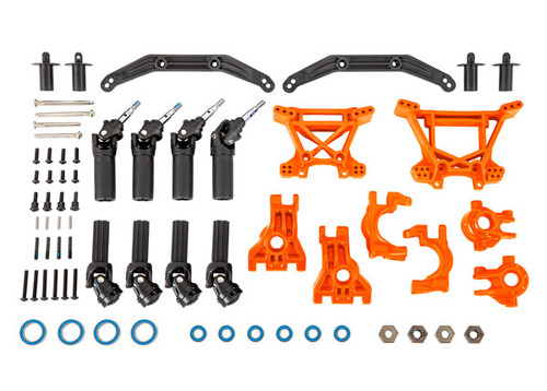 Traxxas 9080T Extreme Heavy Duty Outer Driveline and Suspension Upgrade Kit, Orange