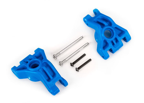 Traxxas 9050X Extreme Heavy Duty Rear Stub Axle Carriers, Blue (for use with #9080 upgrade kit)