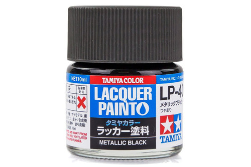 Tamiya 82140 Lacquer Paint LP-40 Metallic Black 10ml Bottle