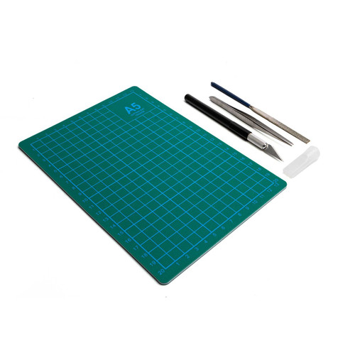Hobby Essentials Cutting Mat Set with Knife, File and Tweezer